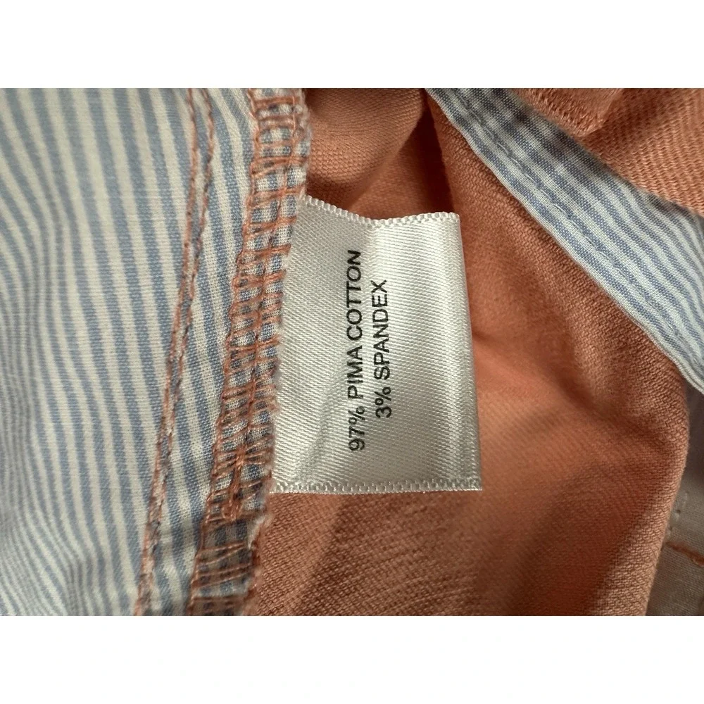 Peter Millar Pilot Twill Shorts 44 Mens Pima Twill Salmon Orange MS23B05
